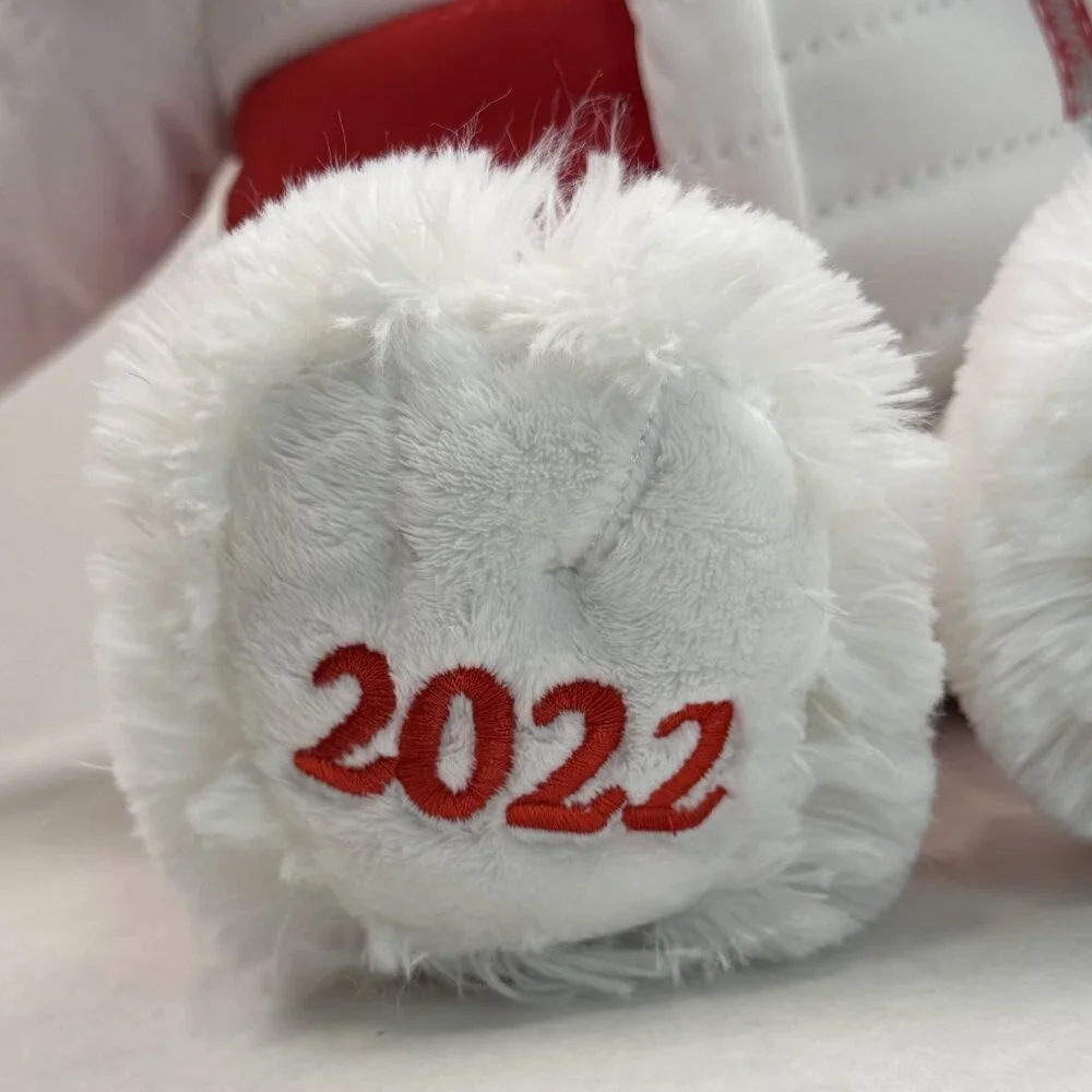 Snowflake Teddy 2022 Plush Bear 20" Red White Winter Ski Outfit Stuffed Toy Soft - Picture 3 of 15